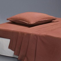 라흐두뜨 BEST 프리워시드 퓨어 린넨 홑이불, cognac brown