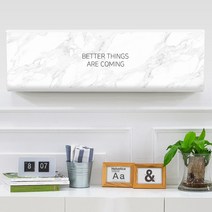 다샵 스판 화이트마블 벽걸이 에어컨 커버, 화이트