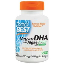 닥터스베스트 비건 DHA 200mg 베지 소프트젤 글루텐 프리, 60개입, 1개, 60정