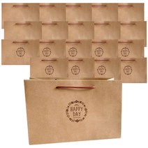 아이비스 크라프트쇼핑백 SP 20p, 무지, 심플로고(Happy Day)