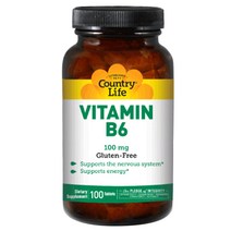 컨트리라이프 비타민 B6 100mg 타블렛, 100개입, 1개