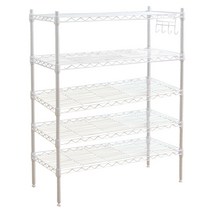 가쯔 메탈 선반수납장 5단 900, 화이트