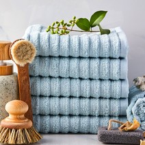 소프트터치 데일리 퓨어 수건 115g, 민트, 5개