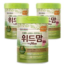 파스퇴르 무항생제원유 위드맘 분유 100일, 750g, 3개