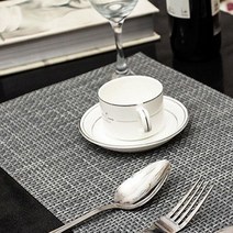 비케이 대나무인척 테이블 매트 2p, 그레이, 45 x 30 cm