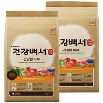 뉴트리나 건강백서 건강한피부 강아지사료, 피부/피모개선, 2kg, 2개