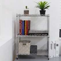 팬물산 미니 3단 크롬 스탠드선반 450