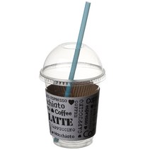 커피촌 투명 PET 아이스컵+돔뚜껑+홀더, 410ml, 100개
