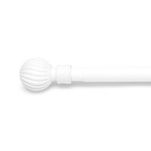 25mm 심플 라운드 커튼봉 화이트 (300~420cm)