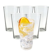 삼호유리 브이 스트라이프 유리컵 460ml LG-125316, 6개입