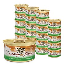 퓨리나 팬시피스트 화이트라벨 그레이비 연어 고양이 주식캔, 생선, 85g, 24개