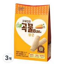 일동후디스 구워만든 순 곡물바, 당근, 3개