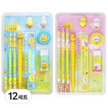 말랑이 문구세트, BLUE, PINK, 12세트