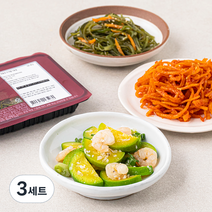 식도감 식감 좋은 반찬 알새우 애호박 볶음 120g + 미역줄기볶음 80g + 진미채 70g 세트, 3세트