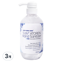 세이프플러스 아토렌 손소독제, 500ml, 3개