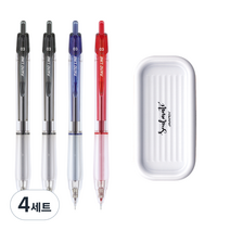 자바펜 나노라인 펜 0.3mm 검정 2p + 파랑 + 빨강 + 펜트레이 세트, 베이지(펜트레이), 4세트