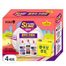 보아스린 쁠루모 하퐁말 슬라임 키트, 4세트, 혼합 색상