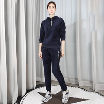 이한선생활과학 여성용 기모 후드 트레이닝 세트