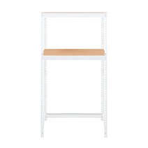 스피드랙 V2 세탁기 선반 800 x 500 x 1800 mm, 프레임(화이트) + 보드(우드)
