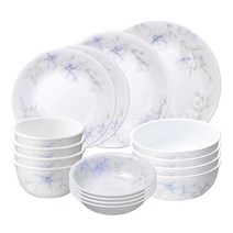 코렐 보라꽃 원형 4인 홈식기세트 16p, 혼합색상, 6종