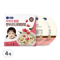 베베쿡 완료기 한우곤드레영양밥 실온이유식 2p, 혼합맛(한우/곤드레), 220g, 4개