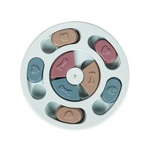 딩동펫 반려동물 지능개발 퍼즐간식토이 IQ 장난감 라운드 지름 23cm x 높이 2.5cm, 블루, 1개