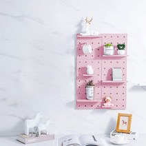 영누몰 크기 색상 선택이 자유로운 인테리어 미니멀 타공판, 핑크, 6개