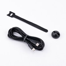 누아트 C to C 60W 단선방지 고속충전 케이블 2M 1개입 선정리기 벨크로 케이블 세트, 블랙