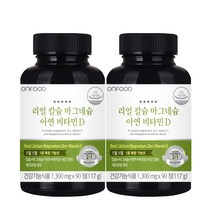 온푸드 리얼 칼슘 마그네슘 아연 비타민D, 90정, 2개