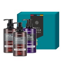 쿤달 헤어 3구 명절선물세트 A 베이비파우더향, 1세트