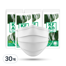 클린 비말차단 마스크 대형 KF-AD, 5개입, 30개, 화이트