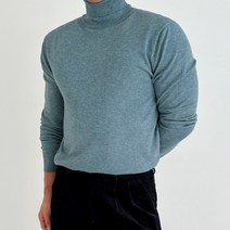 이윤 남성용 목폴라 니트