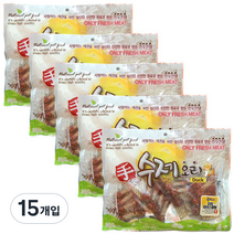 수제오리 강아지 건조간식 150g, 라이스덤벨, 15개입