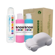 스노우키즈 유아용 세차놀이세트 물감 핑크 140ml + 블루 140ml + 바나카 랜덤 발송 + 플레이버블 250ml, 2색