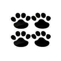 개굿카 3D 입체 곰발바닥 자동차 악세서리 스티커 2p, 블랙, 2세트