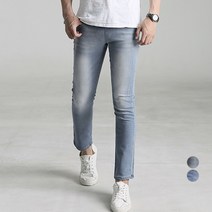 업클라스 남성용 썸머 워싱 밴딩 청바지 b054