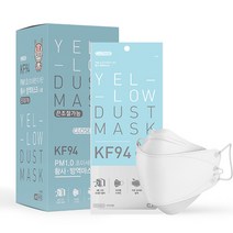 클로저 에버그린 끈조절 황사 방역용 마스크 184 소형 KF94, 20매입, 1개
