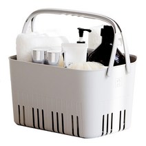 생활공식 튼튼 물빠지는 목욕 바구니, 1개, 그레이