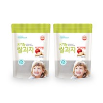 베베푸드 유기농 쌀과자 떡뻥 20g, 사과, 2개