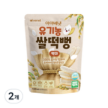 아이배냇 유아용 유기농 쌀떡뻥 30g, 백미, 2개