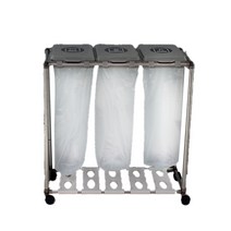 편리한 비닐교체식 하우스빈 재활용 분리수거함 기본형 3P, 그레이, 1개