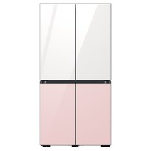 삼성전자 BESPOKE 프리스탠딩 4도어 냉장고 RF85B911126 875L 방문설치, 코타 화이트 + 코타 차콜