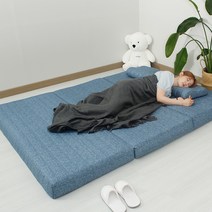 슬릭스 3단 접이식 메모리폼 토퍼 매트리스 12cm