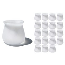 마리포레 실리콘 소음방지 스크래치방지 의자 발커버, 투명, 20개