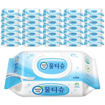 깨끗한나라 페퍼민트 물티슈 캡형, 70매, 40팩