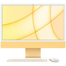 Apple 2021 아이맥 24, 옐로, M1, Apple M1 8 core, SSD 512GB, 8GB, Retina 4.5K, Gigabit Ethernet, Z12T0001E, CTO