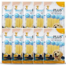 덴탈플러스 국산 덴탈 개껌 50g, 치즈맛, 10개