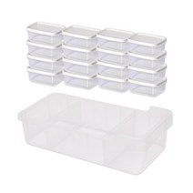 씨밀렉스 냉장고 냉동실 보관 정리 용기 화이트 260ml x 16p + 트레이 세트, 1개, 1세트