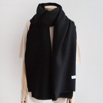 바비수 여성용 러브이쎄터라 무지 롱 머플러