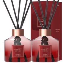 쿤달 퍼퓸 디퓨저 홀리데이 에디션 200ml 2개 + 섬유스틱 14개, 로즈우드, 1세트